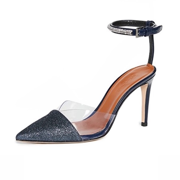 Self-portrait Mika crystal embellished sparkle glitter pointy toe heels - Picture 2 of 12